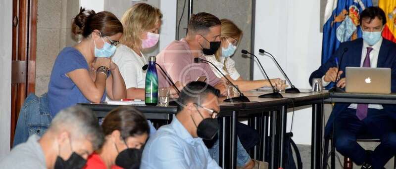 Ediles de la oposición en el Pleno de este jueves/Francisco Javier Santana.